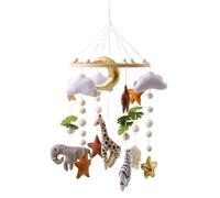 Mobile | Felt Animal Interactive Sensory Decor - Crib Hangable Toy Musical Mobile | for Boys Girls Room Daycare Bedroom Bedtime Play Birthday Holiday Celebration