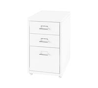 Mobile File Cabinet con 3 cassetti Soluzione di archiviazione versatile per ufficio e casa Unità di archiviazione bassa per un facile accesso File Rolling File per documenti e accessori.
