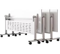 Mobile Folding Conference Room Table with Flip Top and Caster Wheels for Schools and Companies Set of 3(55.1"x19.6"x29.5")