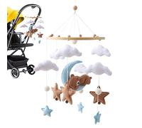 Mobile For Bassinet - Animal Crib Hanging Toy, Nursery Decor Accessory | Soft Plush Mobile Toy Gentle Visual Stimulation Development Aid Secure Attachment Design Crib Stroller Diaper Station Bedr