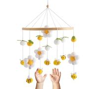 Mobile For Bassinet - Orbiting Mobile, Pediatric Hanging Gallery, Juvenile Sensory Spinner | Cot Attachment Sleep Sculpture For Playpen Daycare Car Seat Bassinets Bedside Nanny House Guest