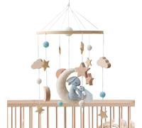 Mobile For Crib Hangable Stroller Crib Toy Hangable Rotatable Sound | Rotatable Soothing Toy for Playpen Kids Childcare Provider Shower New Parents Nursery Decorators Stroller