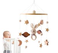 Mobile for Crib, Moon Stars Baby Mobile, Wooden Crib Mobile, Wind Chime Crib Toys, Nursery Decor Mobile, Bassinet Mobile, Baby Bed Bell Pendant, Crib Mobile for Boys and Girls, Baby Mobile with Stars