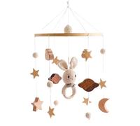 Mobile For Crib, Moon Stars Baby Mobile, Wooden Crib Mobile, Wind Chime Crib Toys, Nursery Decor Mobile, Nursery Mobiles For Crib, Bassinet Mobile For Boys, Bed Bell Pendant For Nursery