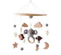 Mobile For Crib, Moon Stars Baby Mobile, Wooden Crib Mobile, Wind Chime Crib Toys, Nursery Decor Mobile, Nursery Mobiles For Crib, Bassinet Mobile For Boys, Bed Bell Pendant For Nursery