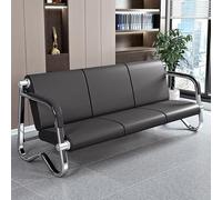 Mobile For Reception Con Braccioli, Panca For Sala D'attesa, Adatto For Cliniche, Aeroporti, Ospedali, Parrucchieri, Saloni Di Bellezza, Banche, Altri Locali(Triple-Black)