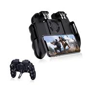 Mobile Game Controller con Ventola di Raffreddamento, 4 Trigger Gamepad Dissipazione di Calore Smartphone Gaming Maniglia Gioco Chiave Ausiliaria per Telefoni Sotto 4.7-7.0 pollici