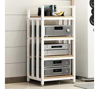 Mobile Giradischi e Porta Vinili, Supporto for Console for Videogiochi, Scaffale Audio-video For Amplificatore HiFi a 4 Livelli, Espositore for Apparecchiature Stereo, Ricevitore e Lettore CD