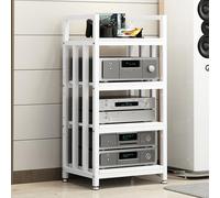 Mobile Giradischi e Porta Vinili, Supporto for Console for Videogiochi, Scaffale Audio-video For Amplificatore HiFi a 4 Livelli, Espositore for Apparecchiature Stereo, Ricevitore e Lettore CD