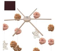 Mobile Hanger - Natural Wooden Mobile Frame Kit | Crib Hanger Frame For Bed Bell Wind Chimes, Bedroom Ceiling Mobiles Toy Decoration Gift