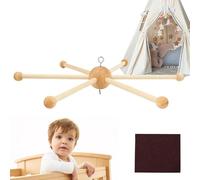 Mobile Hanger - Natural Wooden Mobile Frame Kit | Crib Hanger Frame For Bed Bell Wind Chimes, Bedroom Ceiling Mobiles Toy Decoration Gift