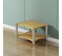 Mobile HiFi Audio Rack Open in legno AV Media Stand 2Layer Cabinet per CD/DVD & WiFi Router Storage Elegante AudioVisual Shelving Organizer