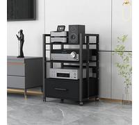 Mobile HiFi Av Media Stand a 3 livelli, giradischi universali, rack audio mobili in legno (rack)