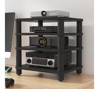 Mobile Hifi Piccolo e Semplice Adozione di Una Base Ammortizzante Armadio Rack,Adatto per Soggiorno, Camera Da Letto e Ufficio(Black,50 * 40 * 47cm)