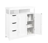 Mobile in Legno 80x30 H 86cm Bagno Camera Ingresso Salvaspazio 2 Ante 3 Cassetti