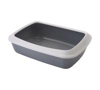 Mobile in legno Ferplast per toilette - Cassetta interna grigio /bianco L42 x P32 x H12 cm