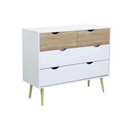 Mobile in legno naturale con 4 cassetti 99x39xH82 cm