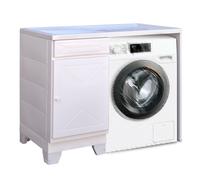 MOBILE IN RESINA LAVANDERIA PORTA LAVATRICE PILOZZA MOD. TOP LINE VASCA SX O DX