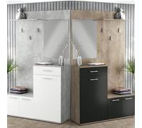 MOBILE INGRESSO MODERNO SPECCHIO APPENDIABITI ANTE ANTRACITE PINO MOD.SMERLADO