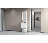 Mobile Ingresso Specchio e Armadietto 45x35x191 cm Kompact Bianco Lucido