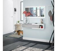 Mobile Kit ingresso Fores con specchio e cassetto Mobili entrata design moderno