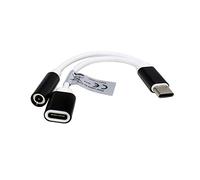 Mobile-Laden Adattatore audio stereo compatibile con Hotwav Cyber 13, USB-C a 3,5 mm + presa di ricarica, circa 12,50 cm