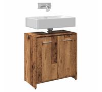 Mobile Lavabo Basso Effetto Legno Antico in Materiale a Base di Legno,Mobile Base Lavabos,Armadietto Da Bagnos Salvaspazio,Mobiletto Sotto Lavabos Bagnos,Mobili Bagnos,Legnos di Recupero,60x33x60Cm