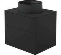 Mobile lavabo con lavabo granito Idrostile 600x520 mm nero Nero