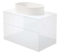 Mobile lavabo con lavabo granito Idrostile 800x520 mm bianco Bianco