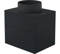 Mobile lavabo con lavabo granito Idrostile SlowMotion 600x520 mm nero Nero