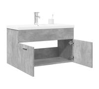 Mobile Lavabo con Lavabo Integrato,Materiale a Base di Legno,Design Salvaspazio, Mobili Bagno,Mobiletto Sotto Lavabos Bagnos,Mobile Base Lavabos,Armadietto Da Bagnos,Grigio Cemento,80x38.5x46 cm