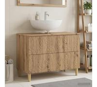 Mobile lavabo Delft Artisan rovere 82 x 41 x 59 cm | Resistente all'umidità, design sottile, più scomparti, aspetto moderno, facile da pulire
