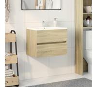 Mobile Lavabo in Legno Ingenerizzato con Ampio Spazio di Contenimento, Design Salvaspazio, Mobiletto Sotto Lavabos Bagnos, Mobile Base Lavabos, Armadietto Da Bagnos, Mobili Bagno, 60x38.5x45 cm