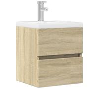 Mobile Lavabo in Rovere Sonoma Legno Ingenerizzato, Mobile Bagno Salvaspazio con Ampio Contenimento, Mobiletto Sotto Lavabos Bagnos, Mobile Base Lavabo e Armadietto Da Bagnos, 41x38.5x45 cm