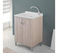 Mobile lavanderia da interno 60 cm olmo con strofinatoio incluso