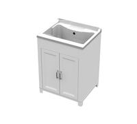LAVATOIO IN RESINA Con 2 ante Lavabo sgabuzzino ripostiglio cucinino resistente