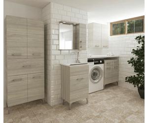 MOBILE LAVATOIO 45x50 PER LAVANDERIA CON STRIZZATOIO ESTRAIBILE SAVINIDUE 1 ANTA