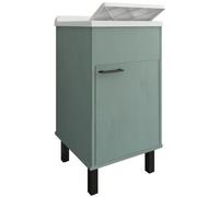 Mobile Lavatoio 45x50x85 cm in PVC Verde Vasca in PP Interno Esterno