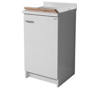 Mobile Lavatoio 45x50x85cm Anta Asse in Legno Montegrappa Marella Bianco Destra con Cesto