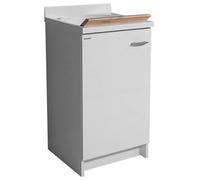 Mobile Lavatoio 45x50x85cm Anta Asse in Legno Montegrappa Marella Bianco Sinistra con Cesto