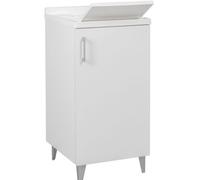 Mobile Lavatoio 50x50x87 Cm in Legno con 2 Ante e Vasca