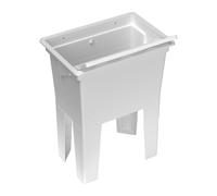 Mobile Lavatoio 59x40x74 cm Monoblocco in Resina PP Bianco