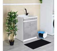 Mobile lavatoio 60 x 60 colorato con vasca in plastica Resina PP ZARA lavanderia