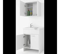 Mobile Lavatoio 60x50x85 cm con Pensile 60x34x52 cm 2 Ante