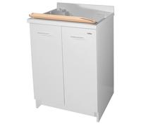 Mobile Lavatoio 60x50x85cm 2 Ante Asse in Legno Montegrappa Edilla Bianco con