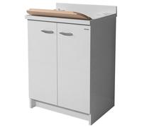 Mobile Lavatoio 60x50x85cm 2 Ante Asse in Legno Montegrappa Marella Bianco