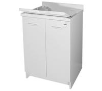 Mobile Lavatoio 60x50x85cm 2 Ante Asse in Termoplastico Montegrappa Edilla Bianco con Cesto