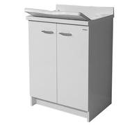 Mobile Lavatoio 60x50x85cm 2 Ante Asse in Termoplastico Montegrappa Marella Bianco
