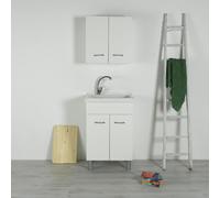 Mobile Lavatoio 60x60 Pilozzo in Ceramica Lavanderia Dolomite con Ideal Standard