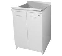 Mobile Lavatoio 60x60x85cm 2 Ante Asse in Termoplastico Montegrappa Edilla Bianco con Cesto